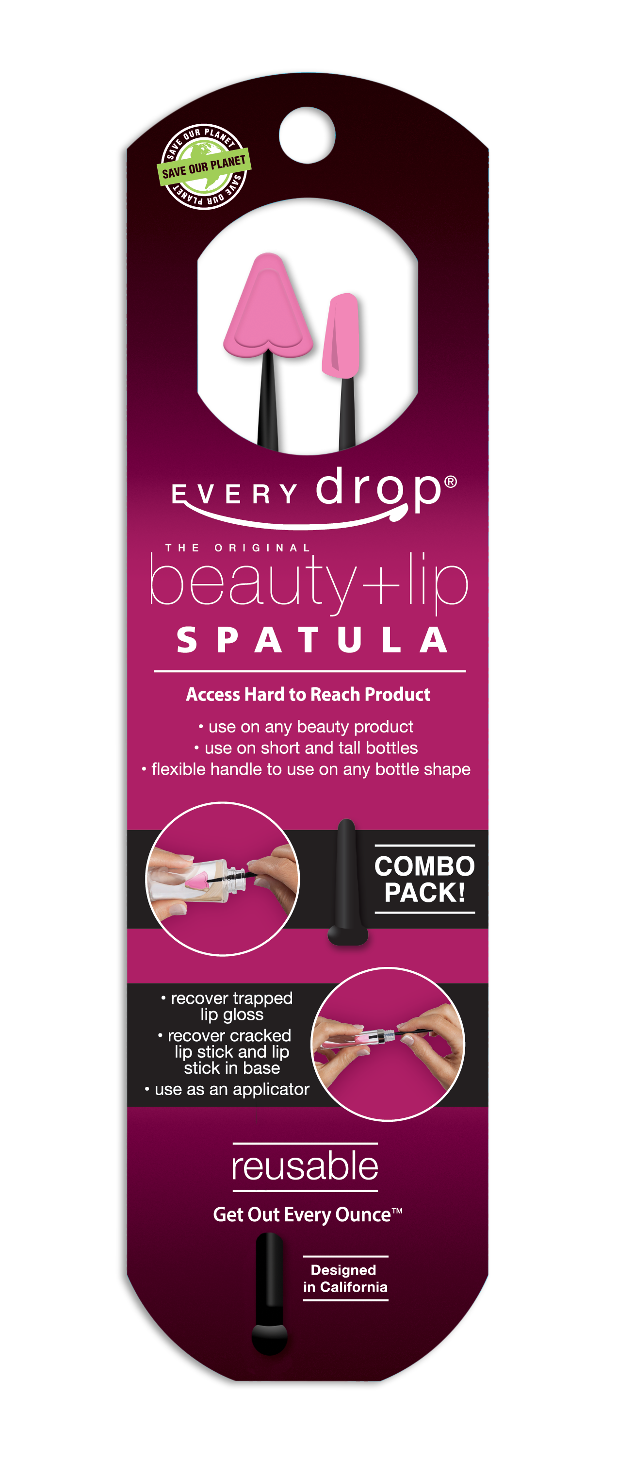 Every Drop Beauty Spatula + Lip Spatula Combo Pack