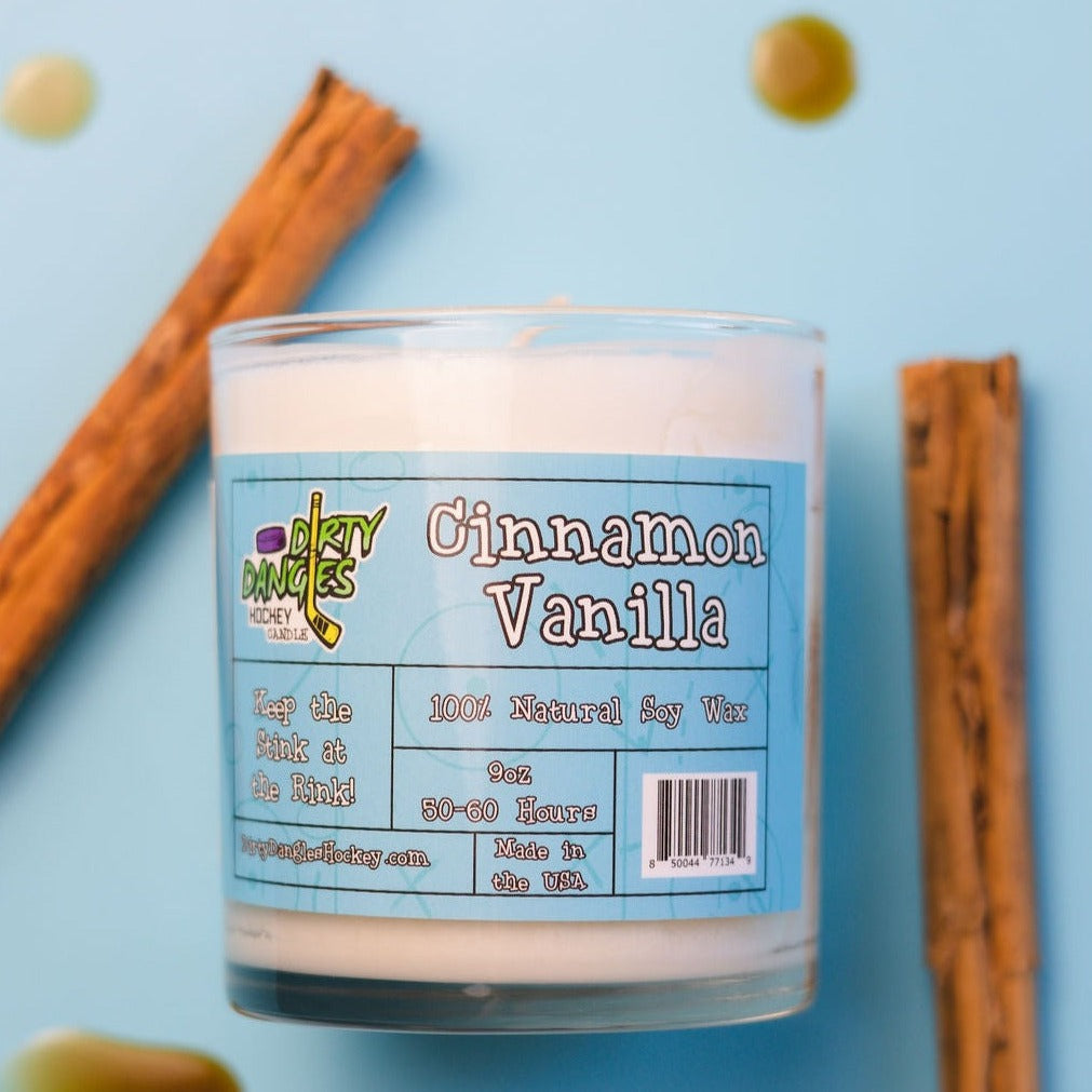 Dirty Dangles Hockey Candles - Cinnamon Vanilla