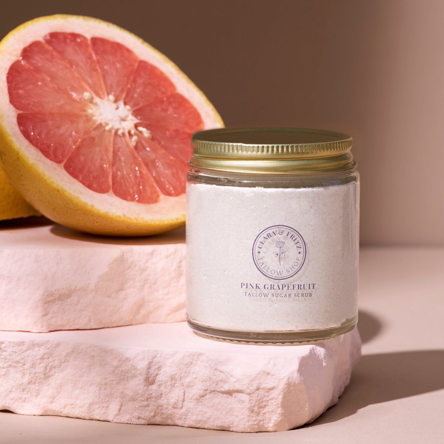 Pink Grapefruit Tallow Sugar Scrub