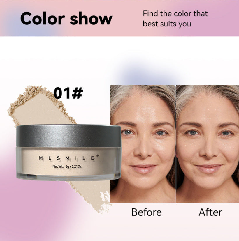 Pearlescent Face Powder Concealer Powder Waterproof Sweat-proof Oil Control