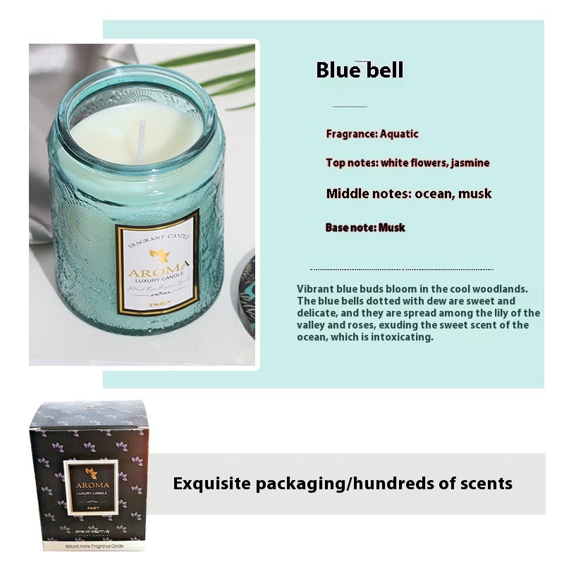 Large Aromatherapy Candle Creative Relief Glass