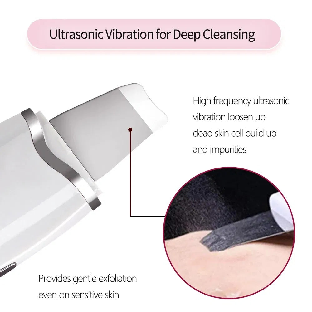 3-in-1 Ultrasonic Facial Spatula For Deep Cleansing, Electric Ultrasonic Skin Scrubber
