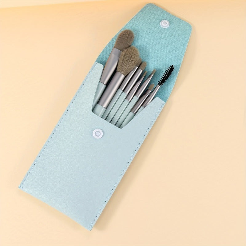 A Set Of 8 Portable Makeup Brushes, Suitable For Concealer, Foundation, Soft Bristles, Eye Makeup Tools, Beginner Mini Set, Portable Beauty Tools