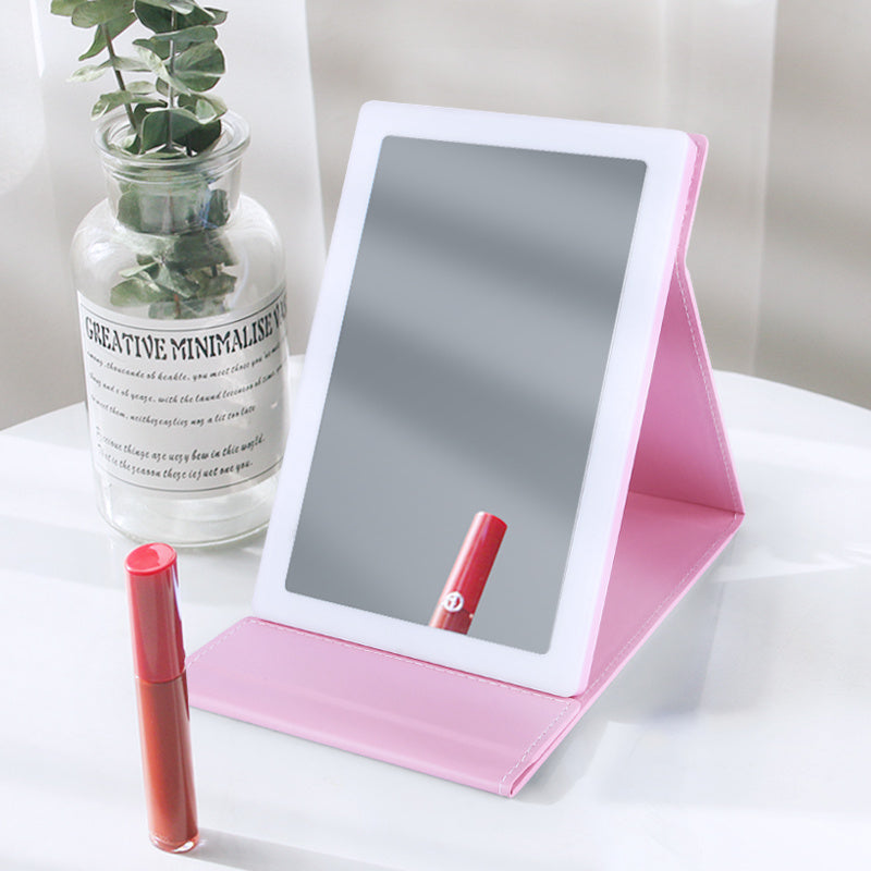 Luxe LED vanity mirror - portable folding design