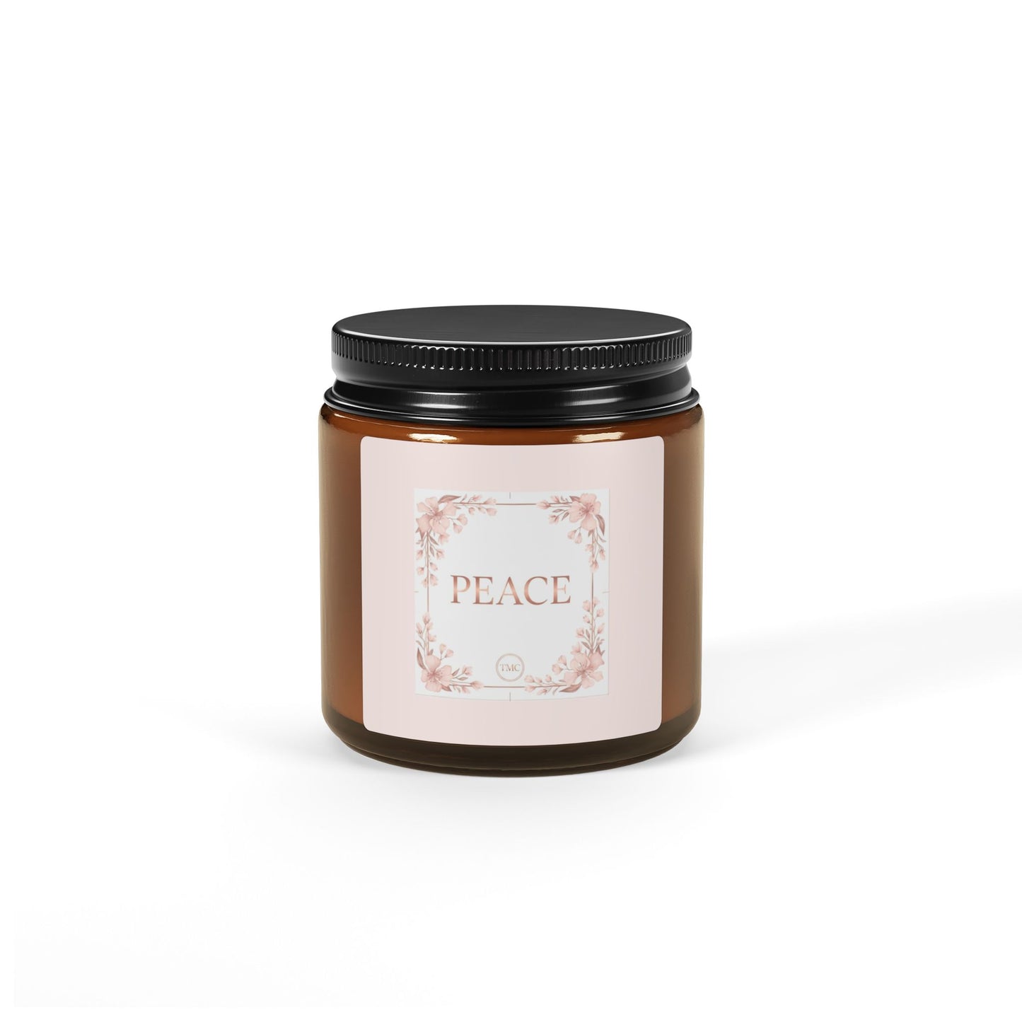 PEACE Intention Soy Candle — Amber Jar Scented Candle