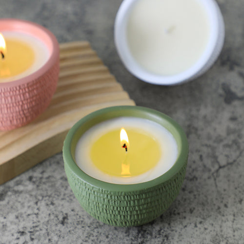 1 00g Smokeless Scented Aromatic Candles Cement Cup Natural Soy Wax Scented Candles With Essential Oils Wedding Decorative Candle