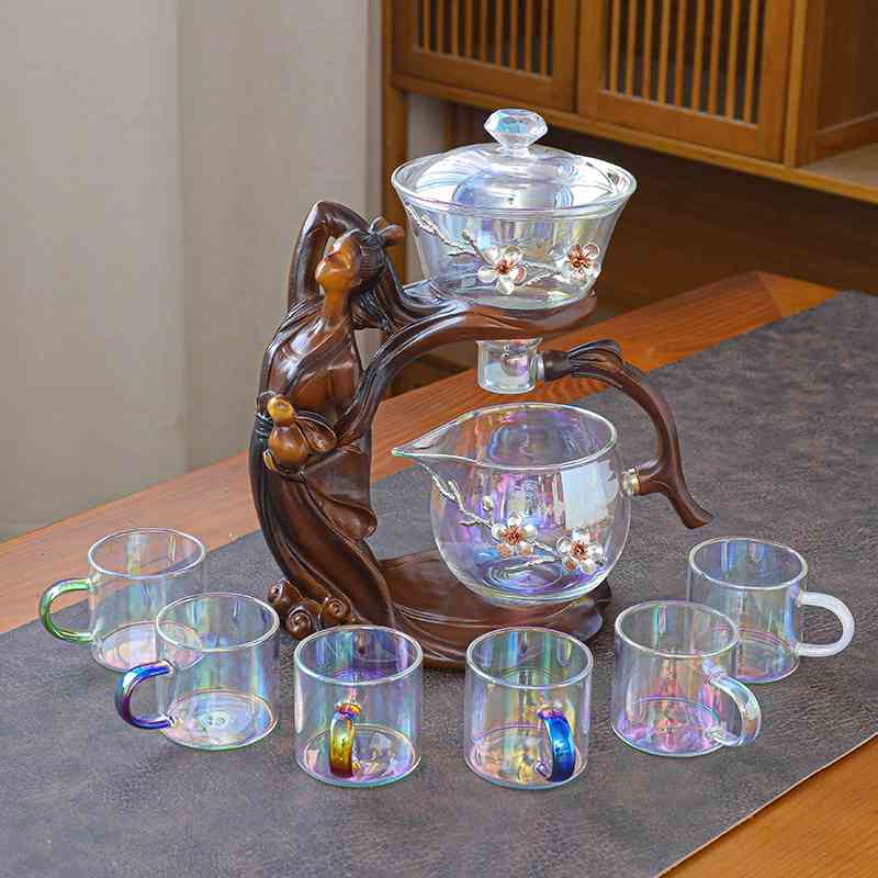 Changqi Moon High Temperature Resistant Glass Automatic Tea Set
