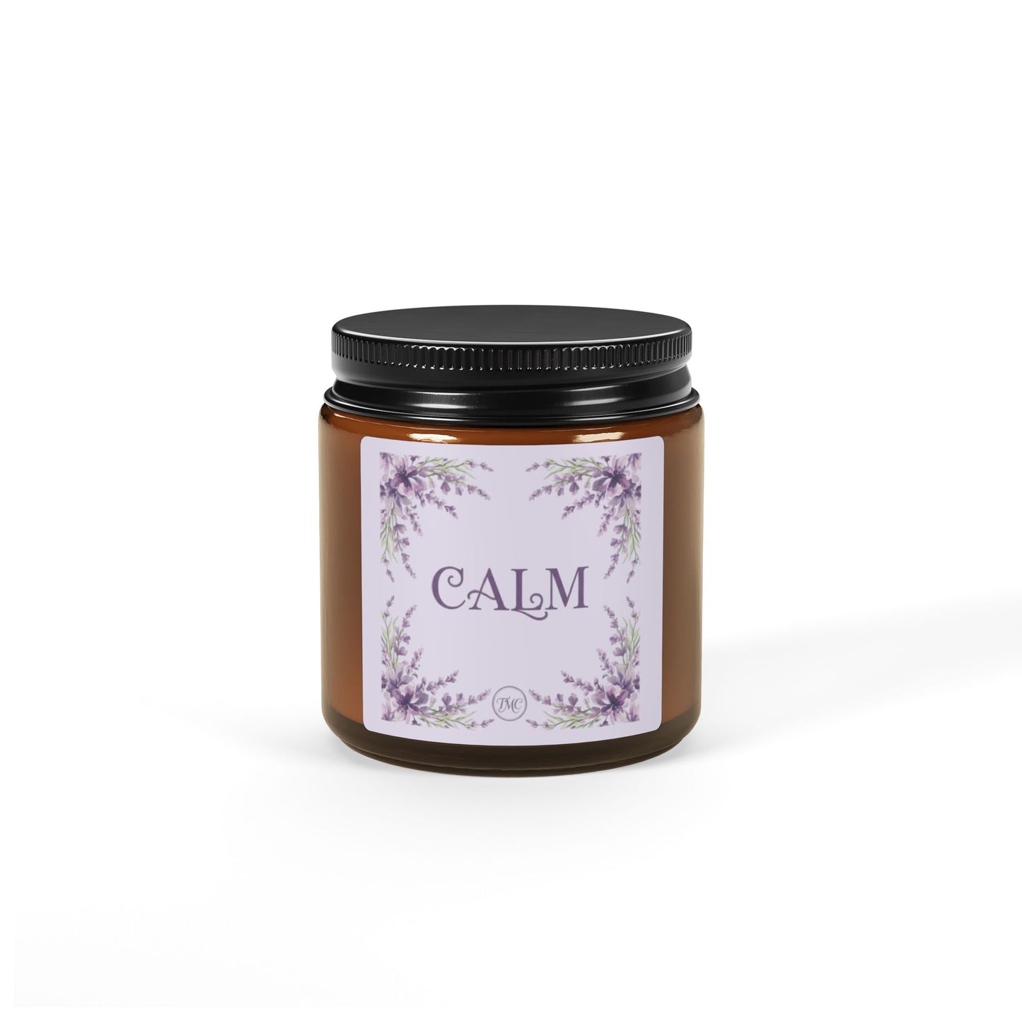 CALM Intention Soy Candle — Amber Jar (Scented)