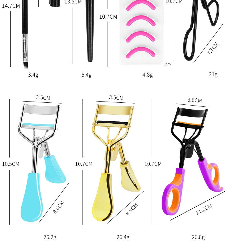 Semi-arc Steel Tooth Brow Groomer Eyelash Curler