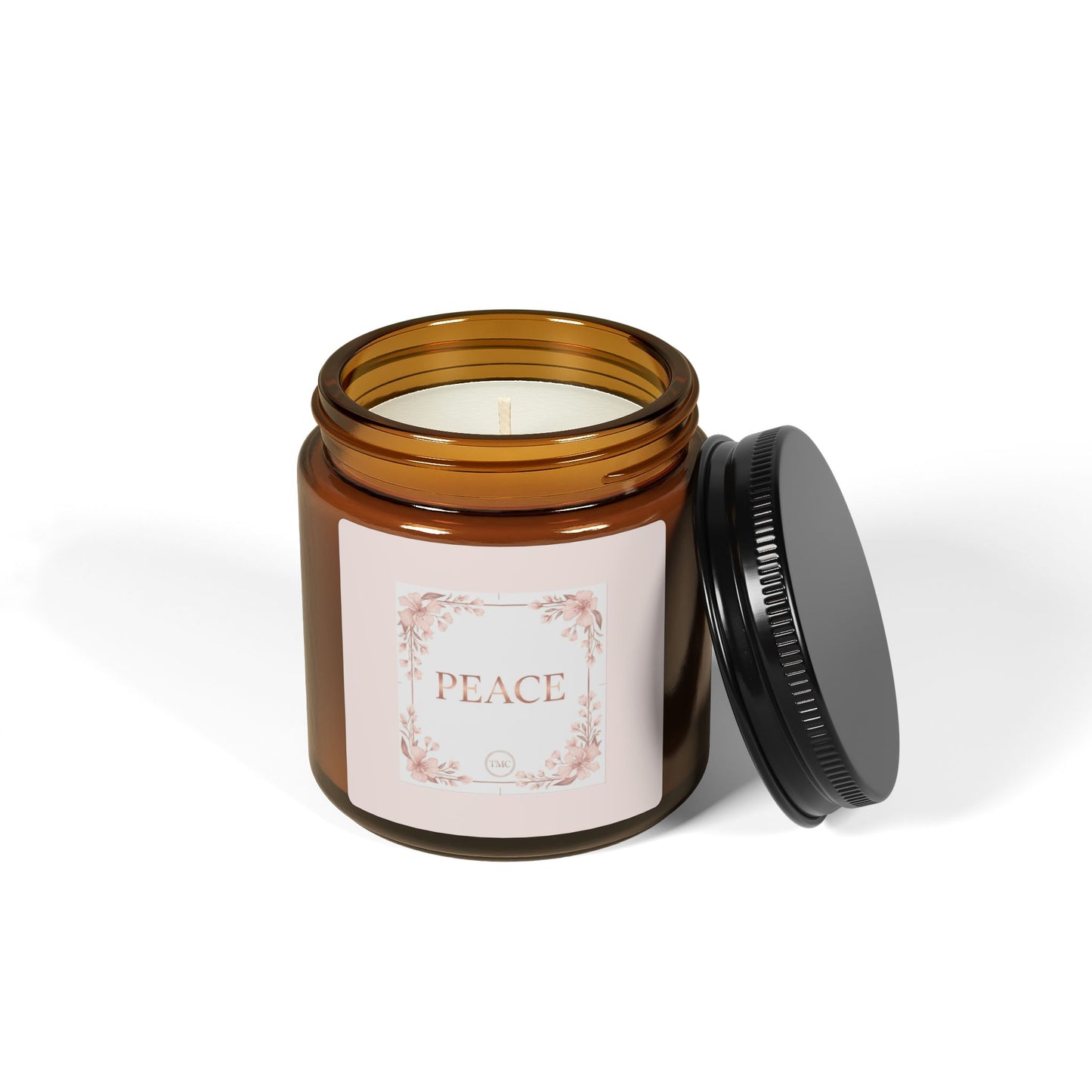 PEACE Intention Soy Candle — Amber Jar Scented Candle