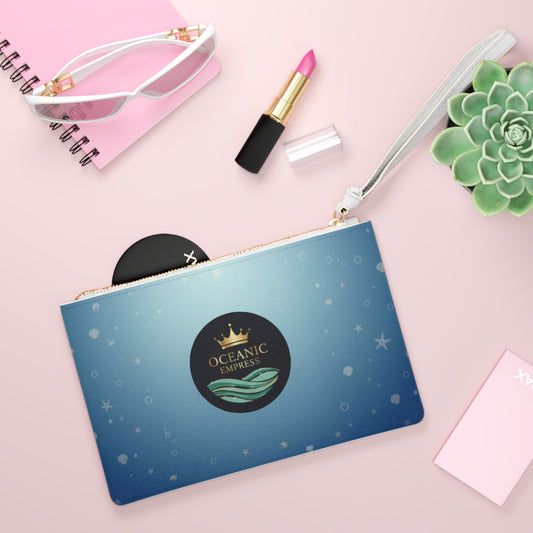 Oceanic Empress Clutch Bag — Blue Mermaid Crown Wristlet