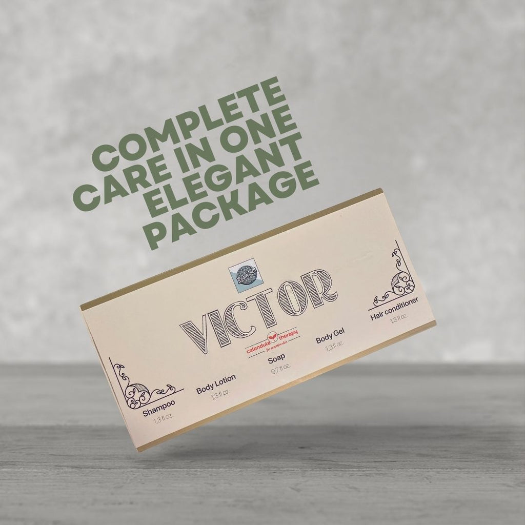 Roomsium Victor, Goji Berry Scented, Travel Size Toiletries Set For Hosts, Homes, Hotels, SPAs, Gift Shops