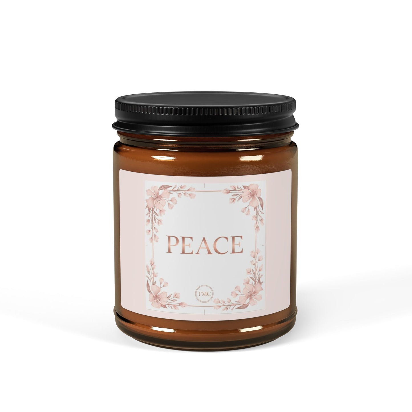 PEACE Intention Soy Candle — Amber Jar Scented Candle