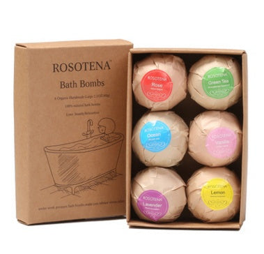 Blooming Bliss Bath Bomb Collection (ORGANIC) mint lavender and rose