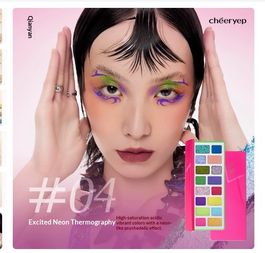 16-color Eyeshadow Palette Matte And Shimmer Finishes For Cosplay