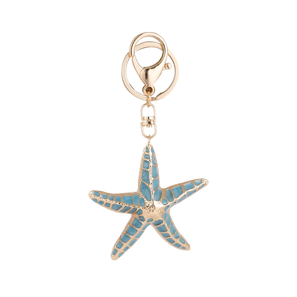 Starfish Shell Keychain Ocean Series
