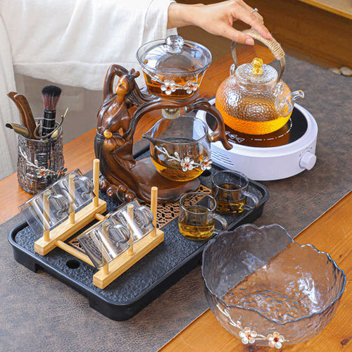 Changqi Moon High Temperature Resistant Glass Automatic Tea Set