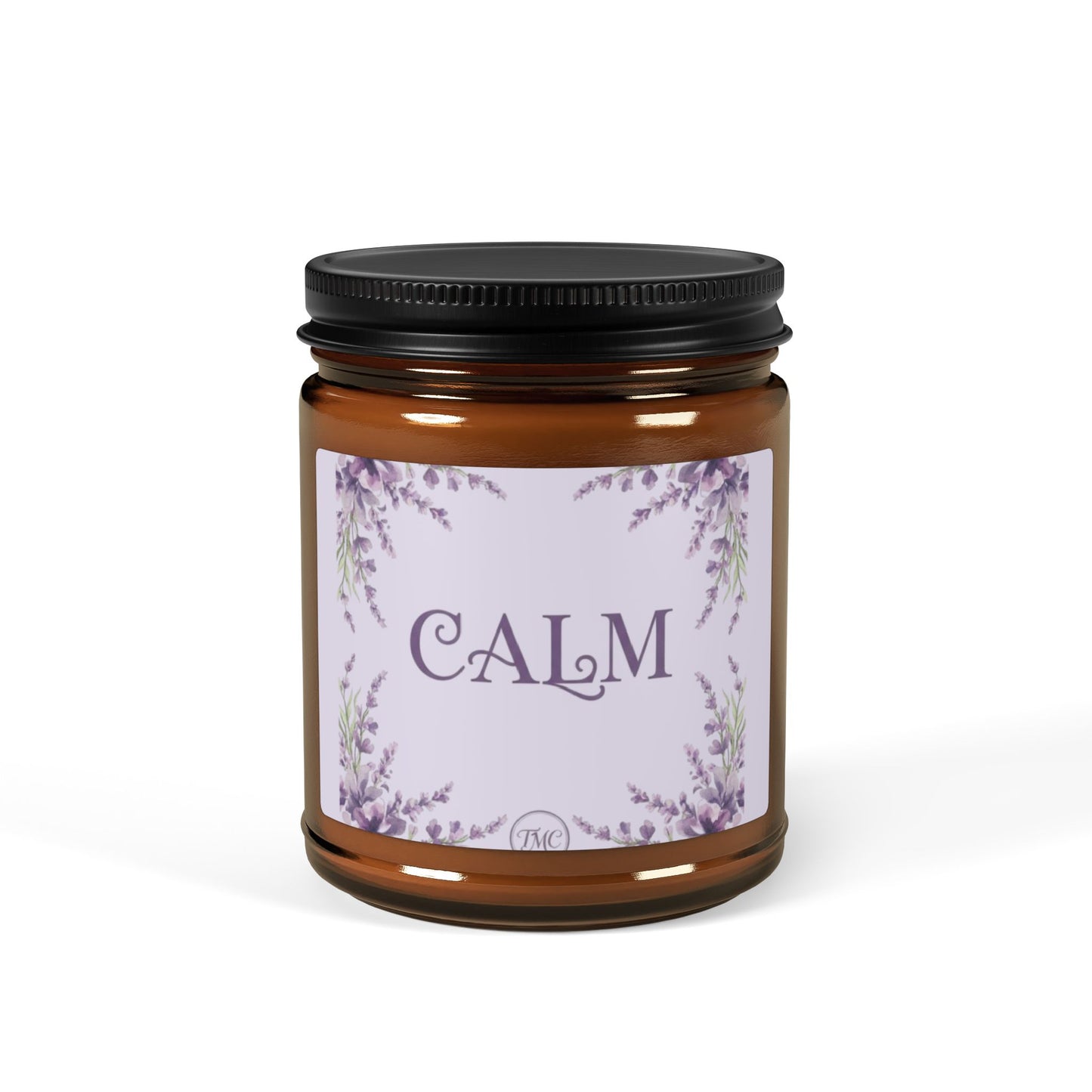 CALM Intention Soy Candle — Amber Jar (Scented)