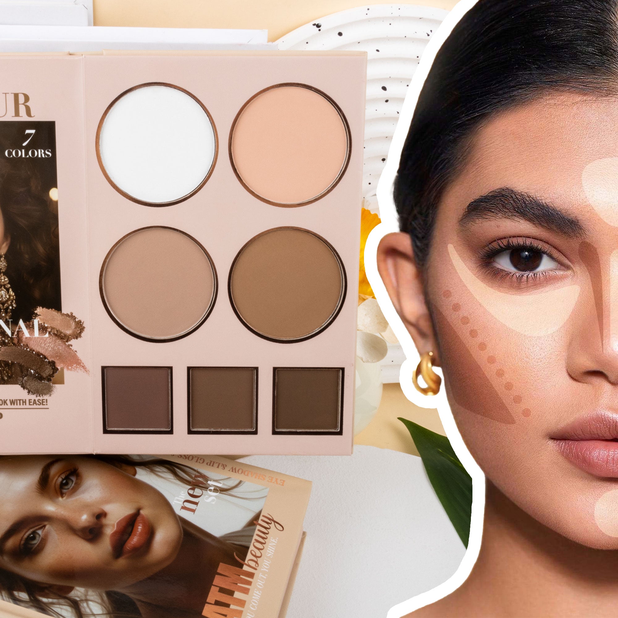 Professional Nude Makeup Palette Set, 67 Colors With Eyeshadow, Highlighter, Blush, Contour For Full Face Looks