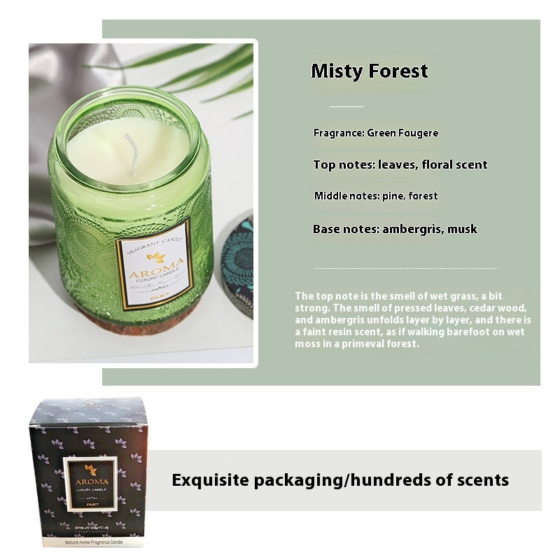 Large Aromatherapy Candle Creative Relief Glass