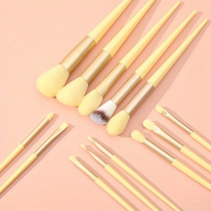 Makeup Brush Set- Soft And Fluffy Professional Makeup Foundation, Powder Eyeshadow, Kabuki Mixed Makeup Brush, Beauty Kit, Makeup Sponge, Beauty Gift, Makeup Beginner -13 Pieces