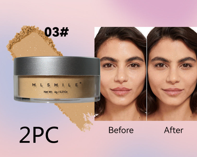 Pearlescent Face Powder Concealer Powder Waterproof Sweat-proof Oil Control