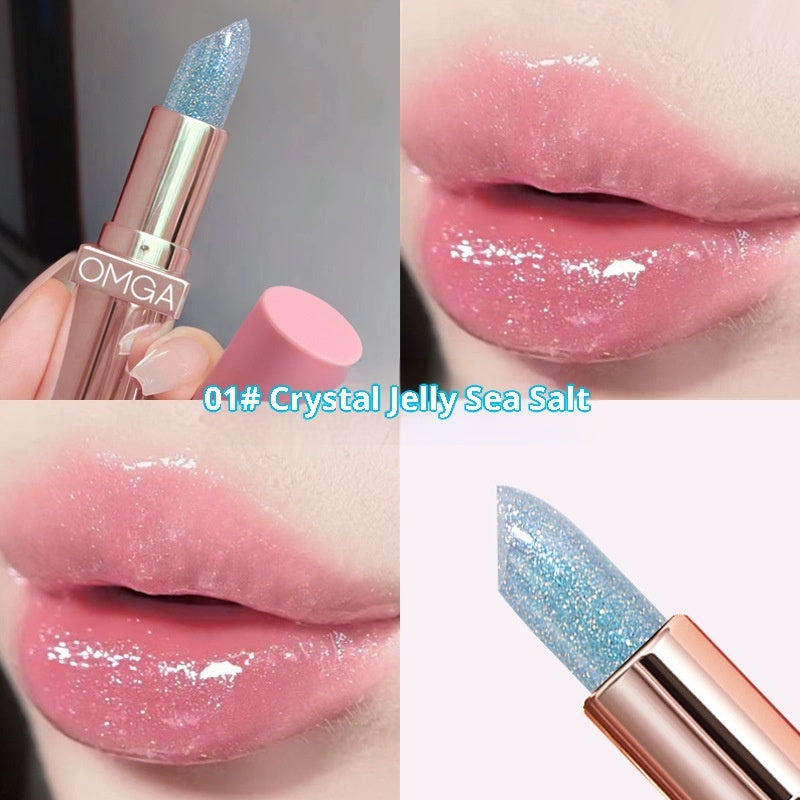 Bright Shiny Color-changing Lipstick Pearlescent Thin And Glittering
