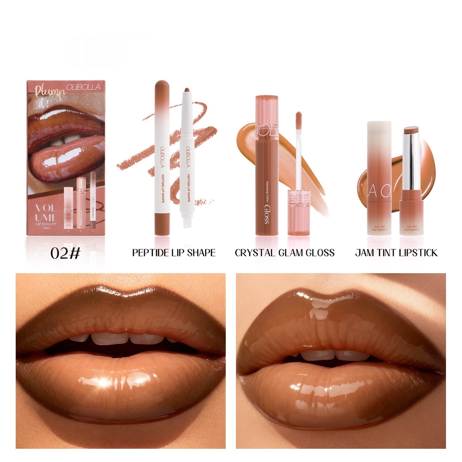 Makeup Set Eyeliner Dewy Lip Gloss