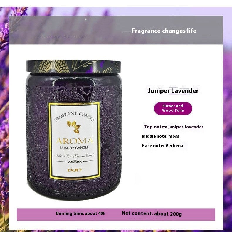 Large Aromatherapy Candle Creative Relief Glass