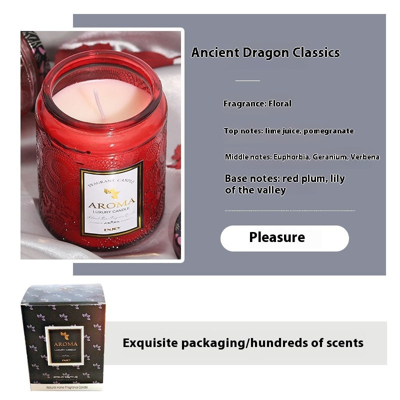 Large Aromatherapy Candle Creative Relief Glass