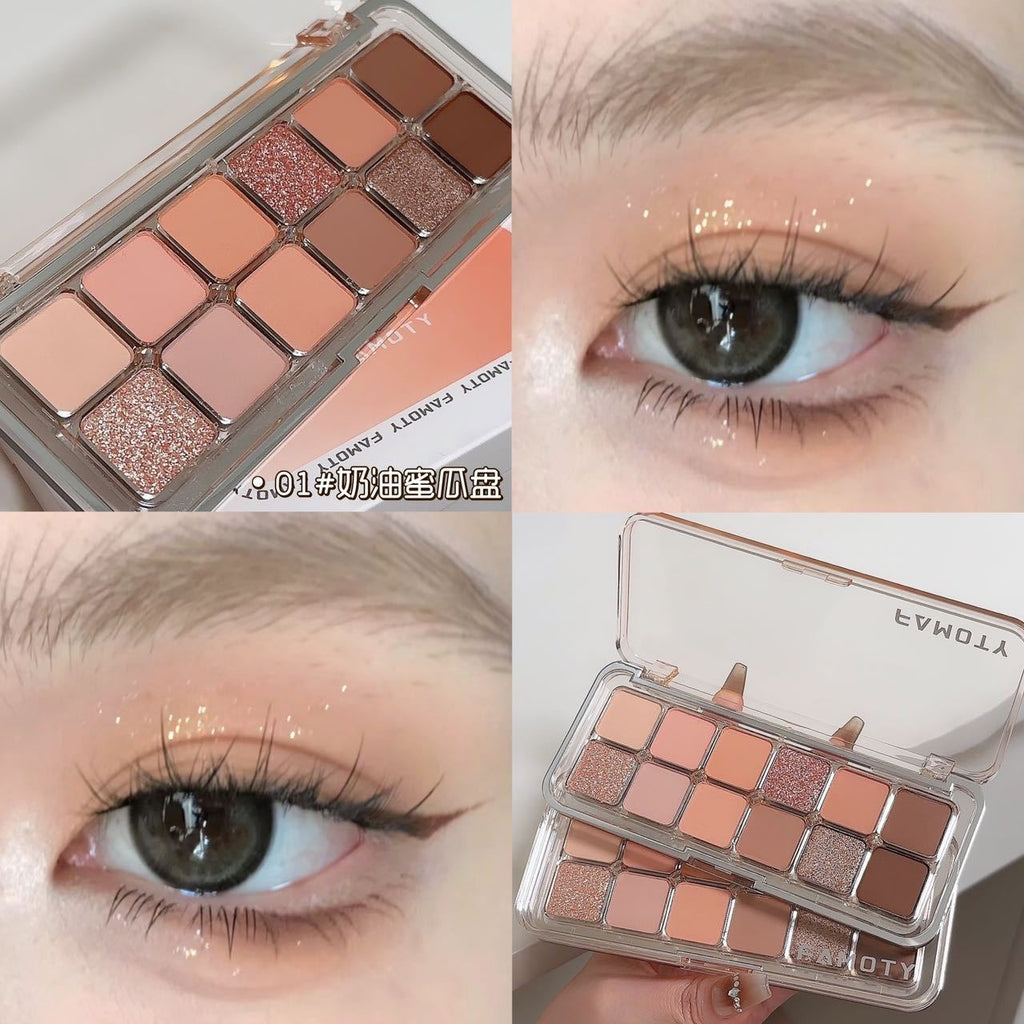 12-color Eyeshadow Palette Versatile Earth Tones Shimmer Matte