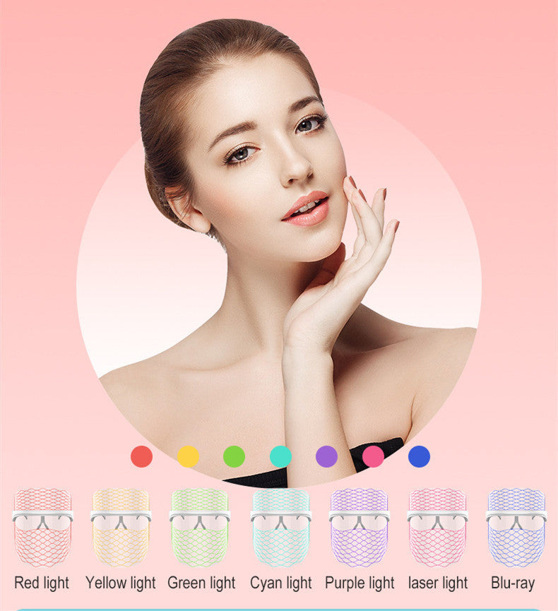 Rechargeable LED Seven-color Touch Color Light Mask Beauty Mask Photon Rejuvenation Spectrometer