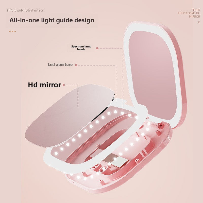 Smart Glow Travel Mirror - 3 light compact