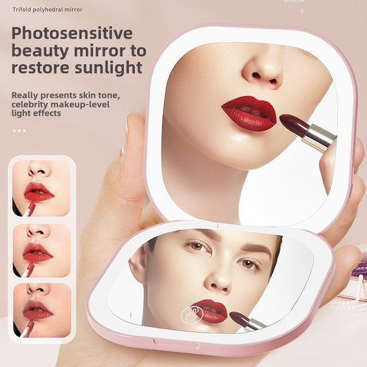 Smart Glow Travel Mirror - 3 light compact