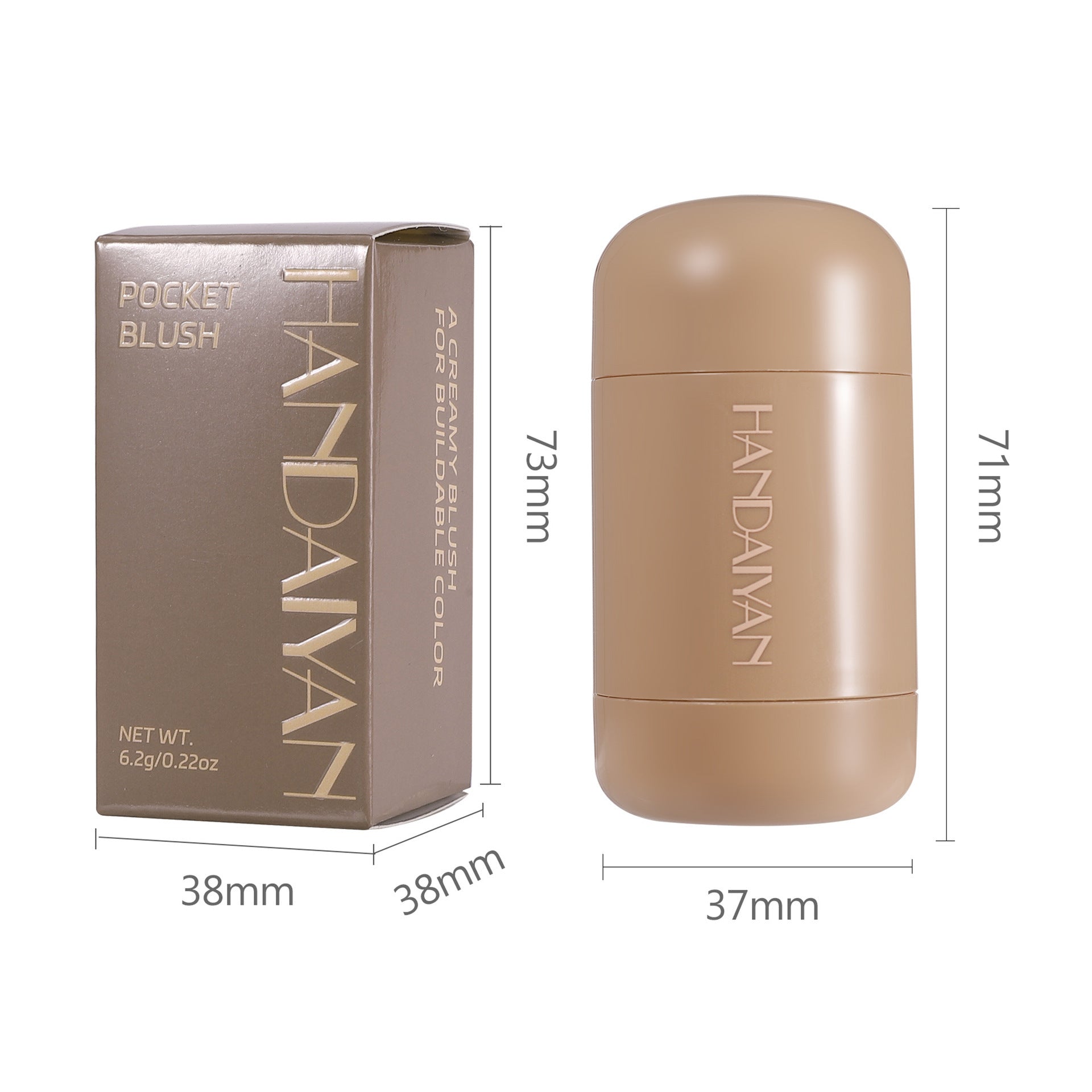 6-Color Matte Dual-Use Red Blush Contouring Palette