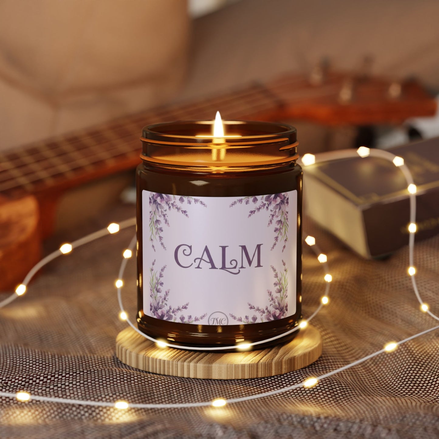CALM Intention Soy Candle — Amber Jar (Scented)
