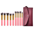 Golden Luxe 10-piece professional brush collection with bag