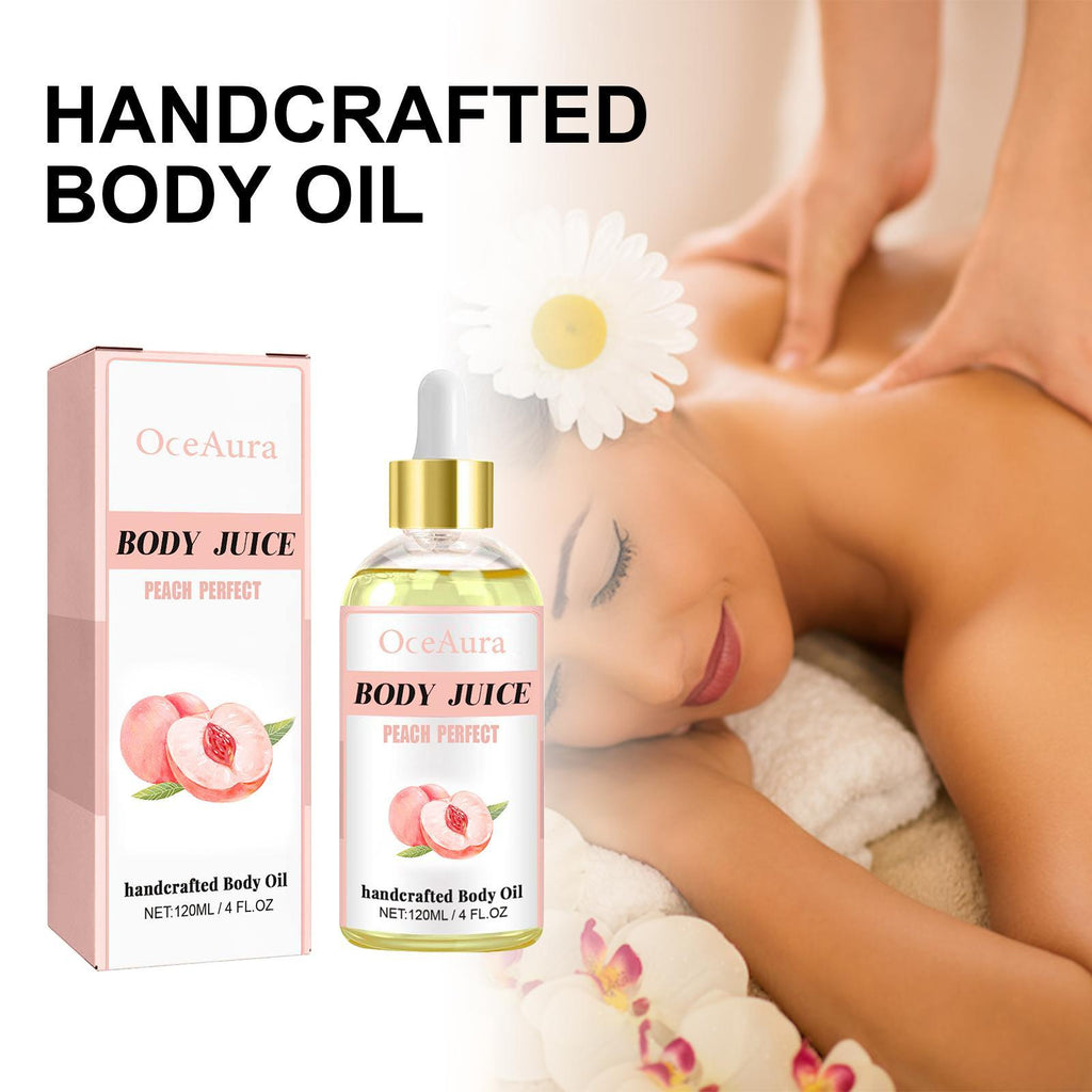 Peach Scented Body Oil Hydrating, Moisturizing, And Firming Massage Oil