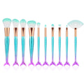 Gradient Electroplating Mermaid Makeup Brush Beauty Makeup Tool Set