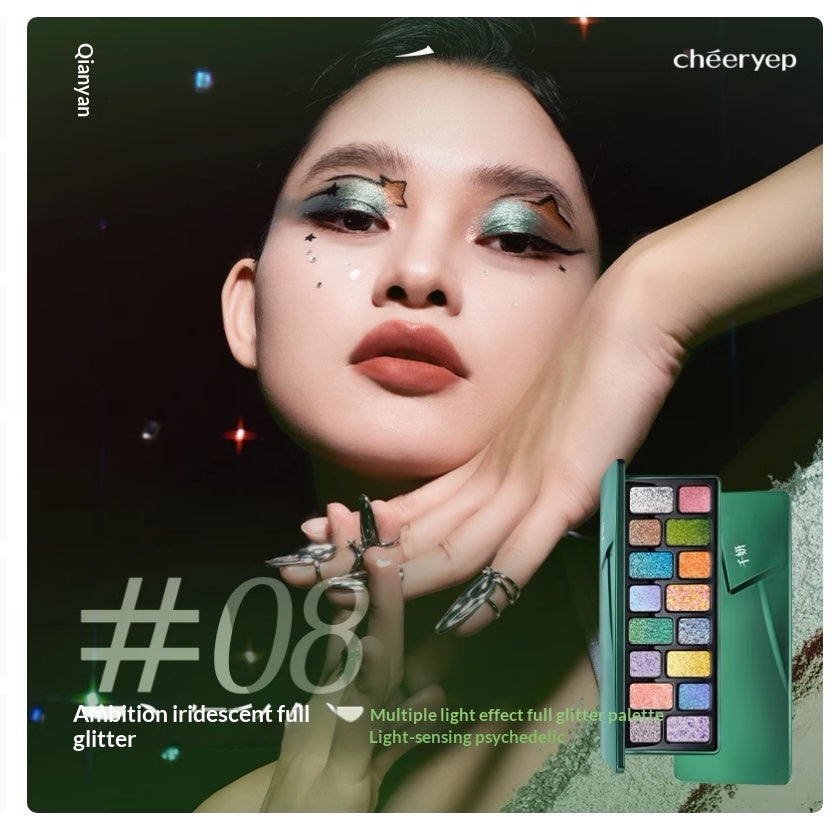 16-color Eyeshadow Palette Matte And Shimmer Finishes For Cosplay