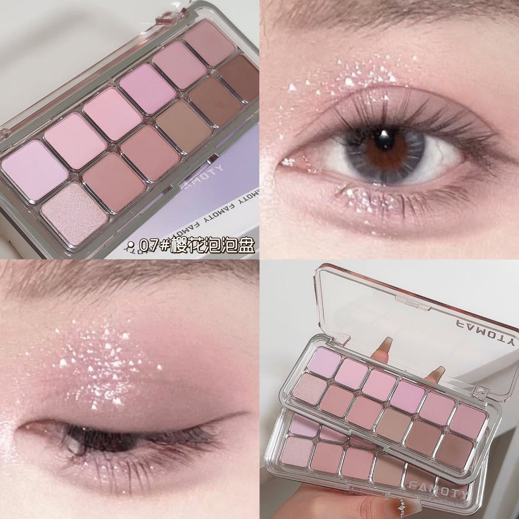 12-color Eyeshadow Palette Versatile Earth Tones Shimmer Matte