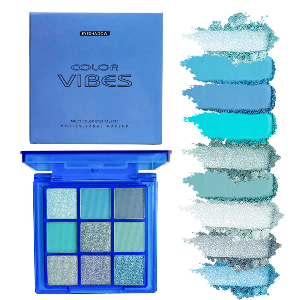 Waterproof Sweat-proof Nine Colors Blue Enchantress Eye Shadow Plate