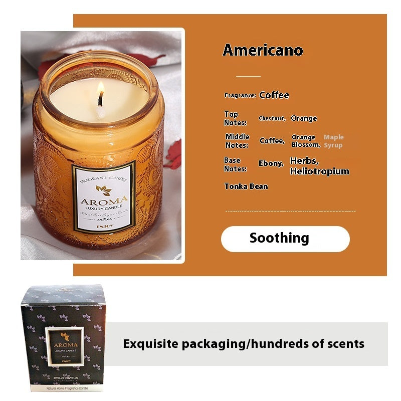 Large Aromatherapy Candle Creative Relief Glass