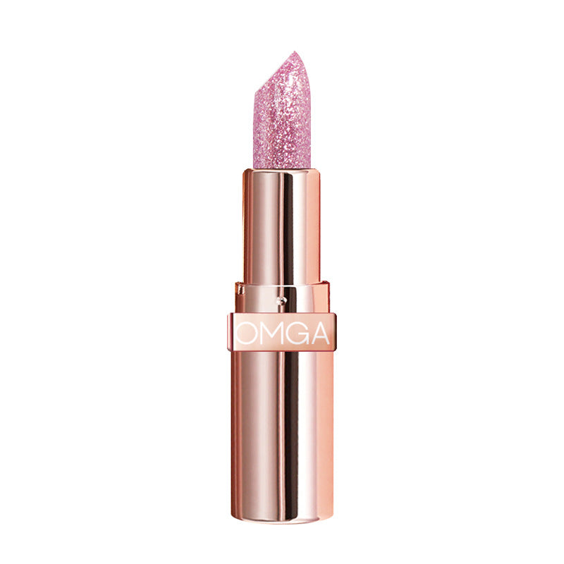Bright Shiny Color-changing Lipstick Pearlescent Thin And Glittering