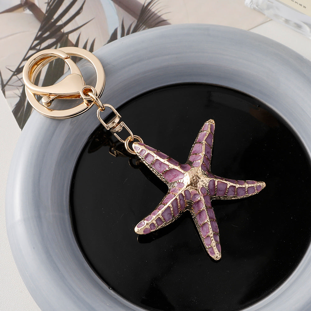 Starfish Shell Keychain Ocean Series