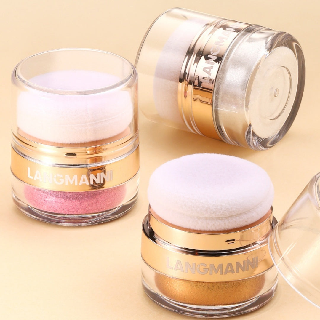 Highlight Face Powder Pat Face Body Blush Shading Powder