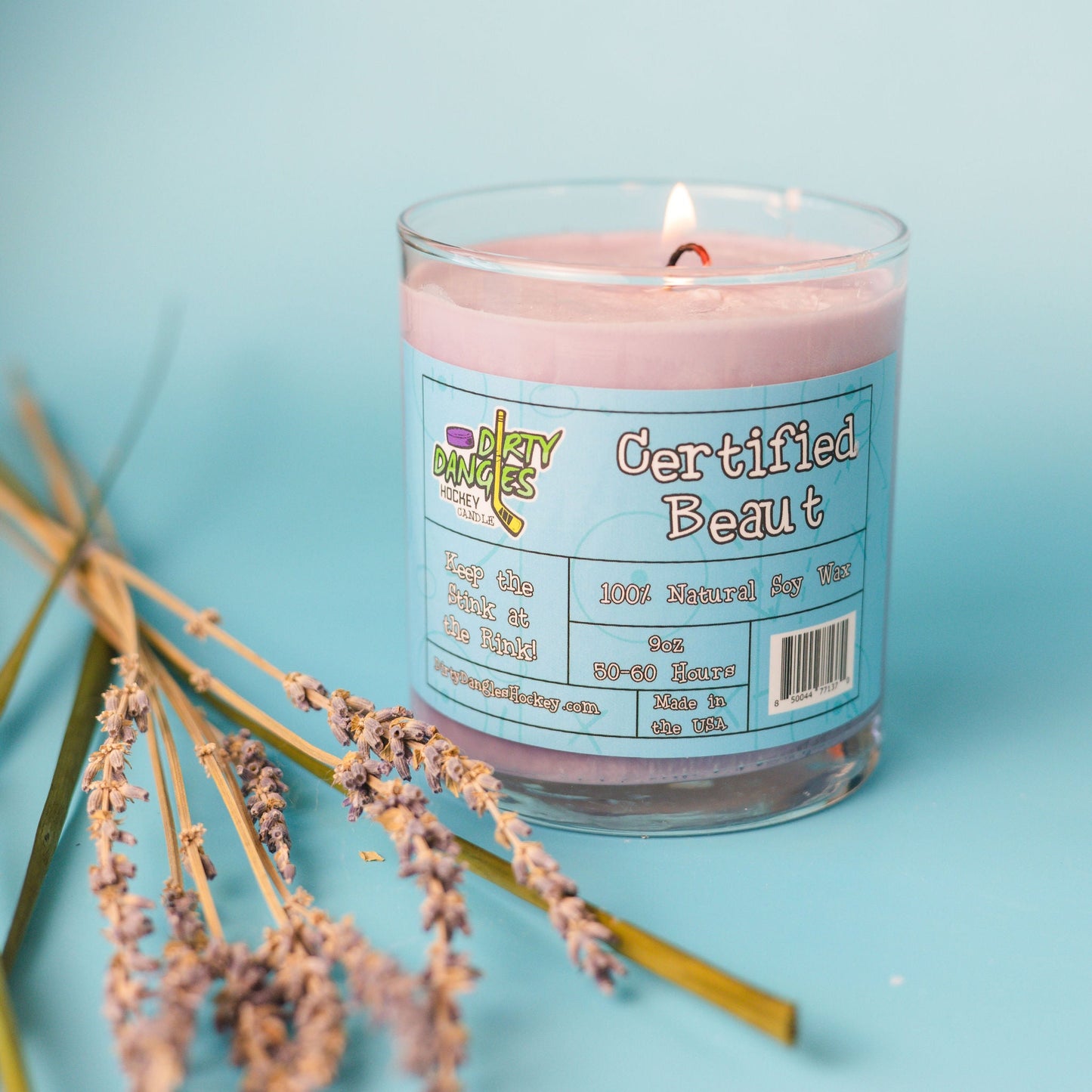 Dirty Dangles Hockey Candles - Certified Beaut (Lavender Lemongrass)
