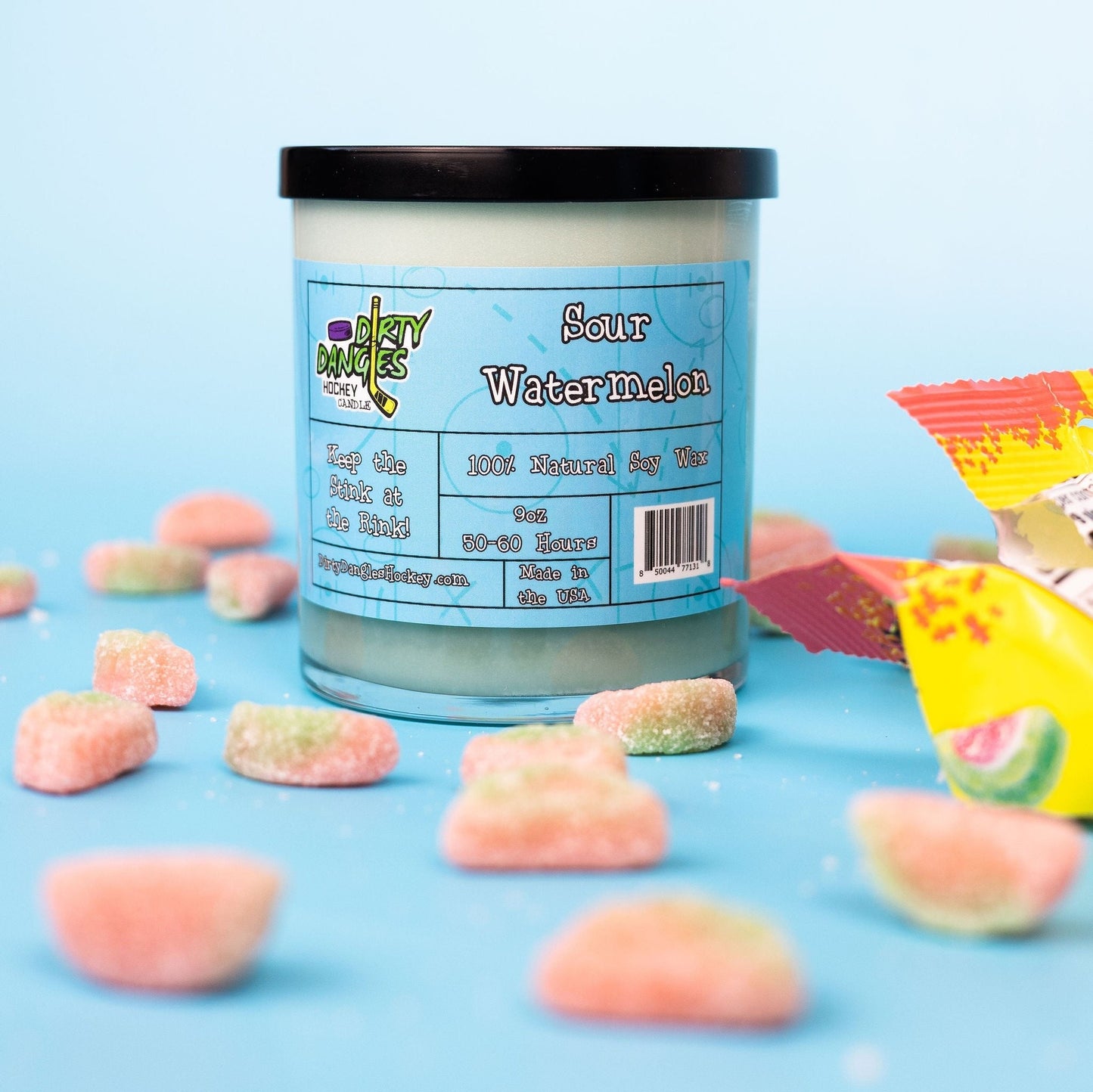 Dirty Dangles Hockey Candles - Sour Watermelon