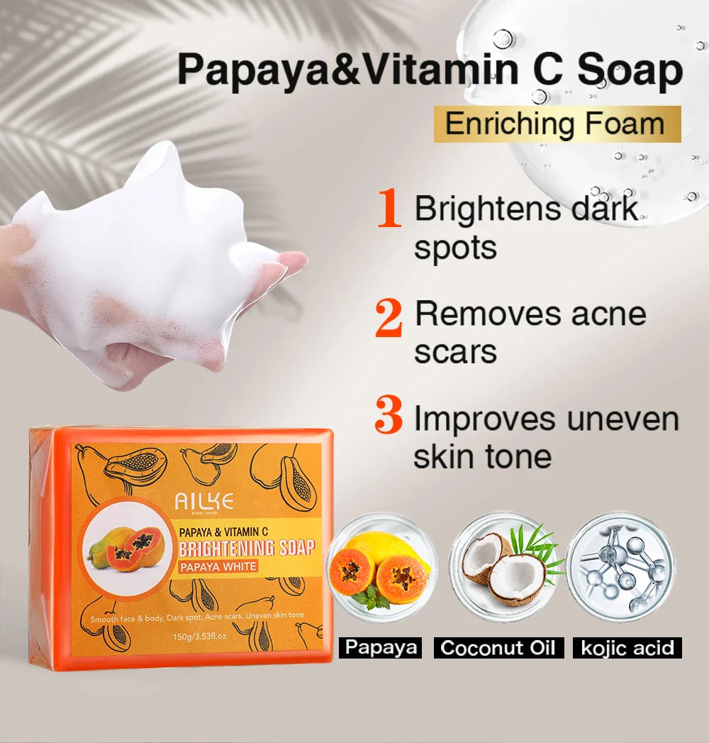 AILKE Glutathione 5-in-1 Women Skin Care Kit, With Body Lotion, Serum, Dark Spot Removal Cream, Body Cream, Brightening Soap