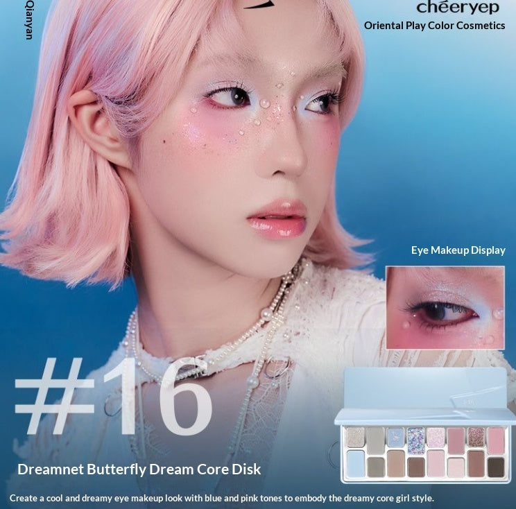 16-color Eyeshadow Palette Matte And Shimmer Finishes For Cosplay